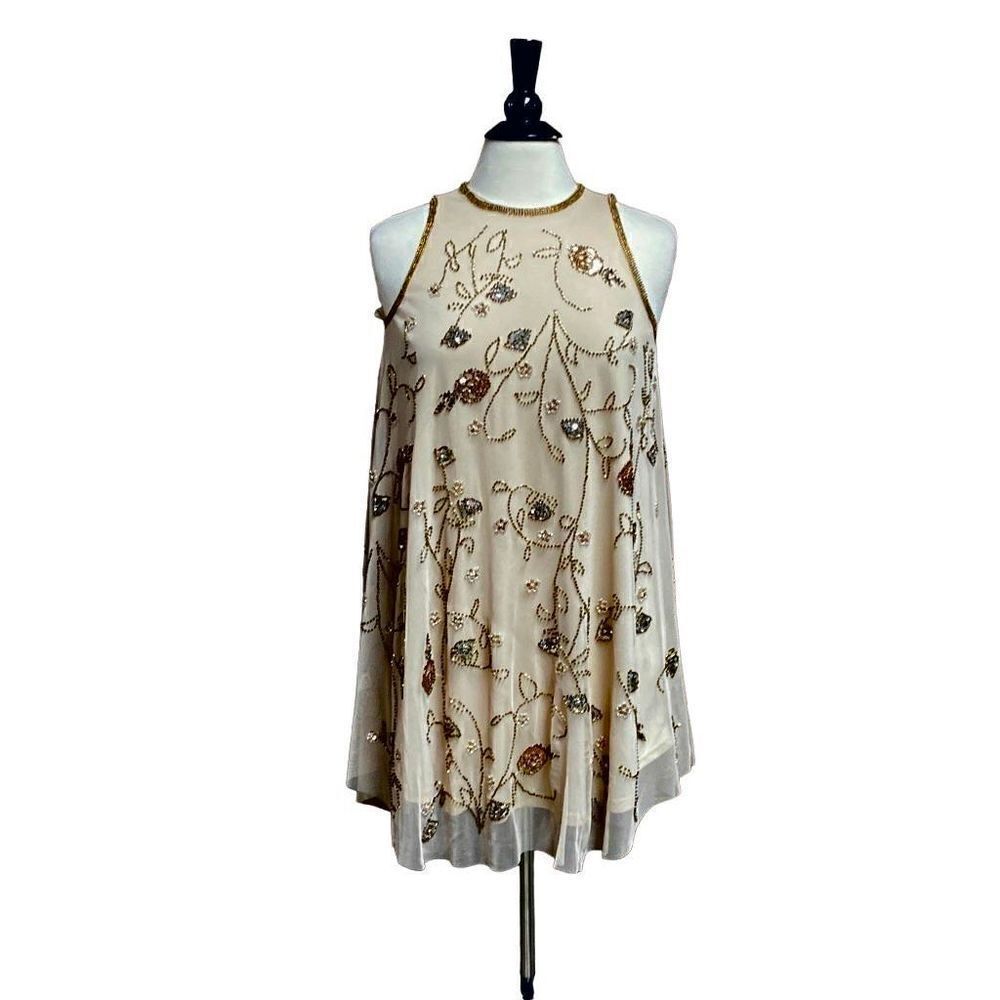 Altar’d State Beaded & Sequins Sleeveless Dress Size Small NWT